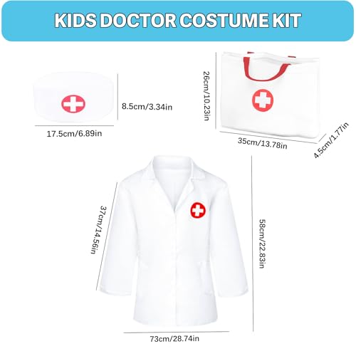 Doctor Kit for Toddlers 3-5 - Play Veterinarian Set Toys for 3 4 Year Old Boys Girls, Pretend Play Medical Kit with Dog, Bag, Costume, Stethoscope, Birthday Gifts for Kids
