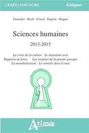 Sciences humaines, 2013-2015