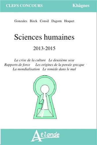 Sciences humaines, 2013-2015
