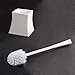 Kinsky Toilet Brush Holder, Good Grips Strong Bristles Bathroom Cleaner with Base Bowl Scrubber (White)
