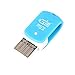 Eachbid Tf 2GB Micro SD Card with SD Card Adapter+ Mini Rotary Card Reader Random Color