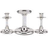 Hortense B. Hewitt Wedding Accessories Glittering Beads Candle Stands, Set of 3