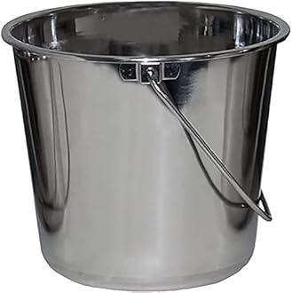 Stainless Steel Buckets for Pets, Cleaning, Food Prep
