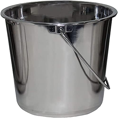 Stainless Steel Buckets for Pets, Cleaning, Food Prep