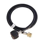 KIBOW QCC1/Type 1/4FT Propane Hose& Adapter/Connects 1LB Propane Tank Connector Appliances to a Refillable Bulk Propane Cylinder CSA Certified
