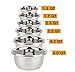 Set of 6 Mixing Bowls Stainless Steel Nesting and Convenient Storage for Meal prep, Salad, Cooking, Baking, Serving