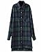 ZANZEA Loose Flannel Plaid Shirt Dress Buffalo Long Cardigan Grunge Button Down Tops Long Sleeve for Women Green US 18