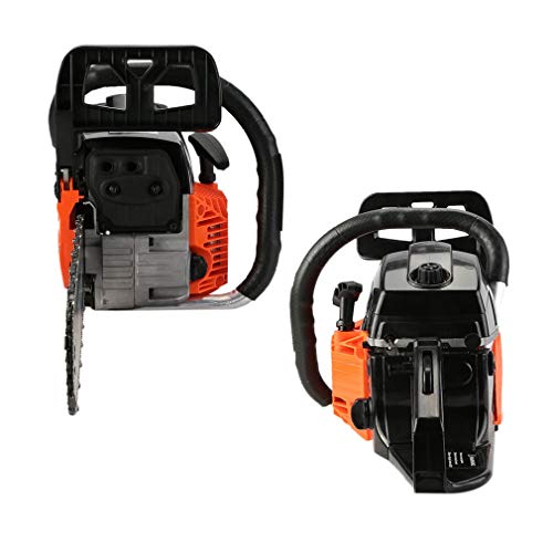 Graspwind Gas Chainsaw 45CC 18" Cordless Chainsaw 2 Cycle Engine Electric Chain Saws with Double Spring for Tree Pruning Clearing Land Preparing Firewood (Orange&Black, 45CC) - Thumbnail 5