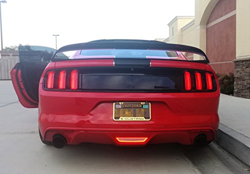 iJDMTOY Clear Lens All-In-One Full LED Backup Reverse Lamp & Rear Fog Light Assembly For 2015-up Ford Mustang