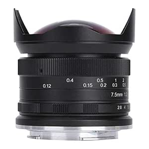 Pomya Lente Gran Angular Fisheye para Canon, 7.5MM F2.8 Lente ...