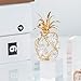 Matashi Home Decorative Tabletop Showpiece 24K Gold Plated Mini Pineapple Ornament Home Decor Gift for Christmas, Valentine's Day, Thanksgiving (Gold - Clear Crystals)