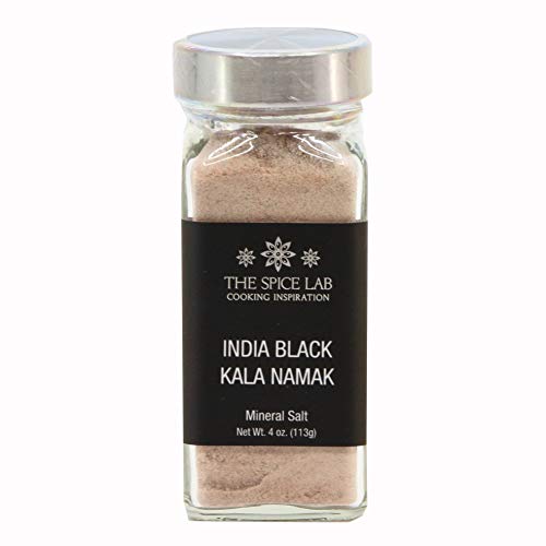 The Spice Lab Kala Namak Black Salt - Indian Himalayan Black Salt - French Jar - Vegan Kala Namak Salt Pure and Natural…