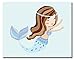 Mermaid Wall Art Prints (8 inches x 10 inches, Blue)