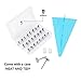 37 pcs Stainless Steel Pastry Tube Cake Decorating Set Cake Piping Tips with Hinged Storage Box, Include 32 Stainless Steel Tubes, 2 Standard Coupler, 2 Flower Nails in ,1 Silicone Pastry Bag