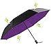 KOLER Travel Umbrella Windproof Auto Open Close Large Sized Double Canopy Waterproof & Sunproof 46 Inch Oversized Folding Umbrellas – Black/Purple