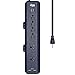 KMC 6-Outlet Surge Protector Power Strip Clamp Mount 7 Feet Cord with 2.4A 2-Port USB Charging Station …