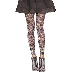 41W Medias opacas con estampado de serpiente sin pies. 41W