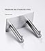 LIKAMU Hair Dryer Holder Wall Mounted Self Adhesive, 304 Stainless Steel Hair Dryer Storage Organizer Compatible with Most Hair Dryers