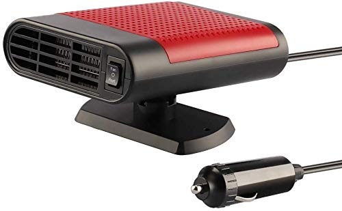 Portable Car Heater Car Defroster with Air Purification 12V 150W Auto Car 30 Seconds Fast Heating Defrost Defogger Demister Vehicle Ceramic Heater Fan for Windshield (Red01)