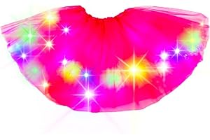 TWINKLEDE Light Up Tutu Skirt Led Tulle Tutus Glow Running Dance Costume Skirts for Women