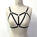 Hunputa Sexy Triangle Alluring Womens Harness Bra Elastic Cage Bra Strappy Hollow Out Bra Bustier (XL, Black)