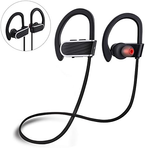Bluetooth Headphones, YangTian Best Sports Wireless Earphones w/ Mic IPX7 Waterproof HD Stereo Wearing Comfort Sweatproof Earbuds for Gym Running Workout 8 Hour Battery Noise Cancelling Headsets