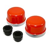 Assault Racing Products A4870-OR Orange Push-In Valve Cover Breather Set for Steel Covers w/ 1.25in Holes