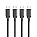 Anker [4-Pack] Powerline Micro USB (1ft) - Charging Cable for Samsung, Nexus, LG, Android Smartphones and More (Black)