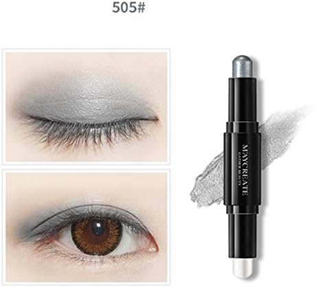 Eyeshadow Pencil Lying Silkworm High light pen Double Color Waterproof Cosmetic Eyeshadow (Gray)
