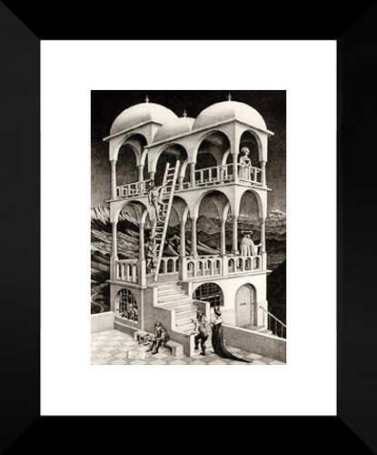 Belvedere 20x24 Framed Art Print by M.C. Escher
