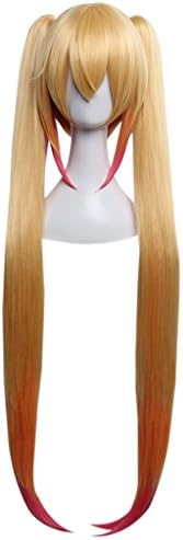 Uwowo Maid Dragon Tooru Cosplay Costume Wig Golden Ponytail Role Playing Hair