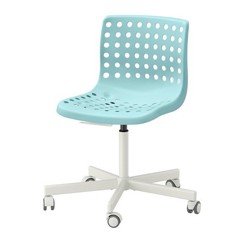 Ikea Swivel chair, light turquoise, white 6204.17265.1826