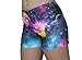 Multi-Colored Galaxy Spandex Shorts in 3 Lengths