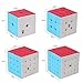 Roxenda Speed Cube Bundle, Magic Cube Set of 2x2x2 3x3x3 4x4x4 5x5x5 Stickerless Speed Puzzle Cube with Gift Box, Secret Tutorial for Speed Cubes