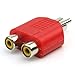 Generic RCA Y Splitter Adapter 2Female to 1Male for Audio Video AV TV Cable Convert 4X