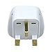 UK Travel Plug Adapter(Type G) for UK, Hong Kong, Malaysia, Singapore, Kenya, Saudi Arabia - Grounded & Universal with Safety Shutter
