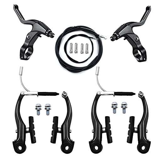 Hmseng Complete Bike Brakes Set, Universal Brake for Bike, Front and