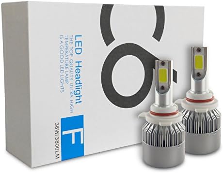 9012 Led Headlight Kit 38W Led Conversion Kit 3800LM 6000K Waterproof Led Headlight Bulb Extremely Bright Single Beam C6 Led Light Bulbs Motorcycle Headlight Bulbs Replace for Halogen,HID Bulbs,2pcs