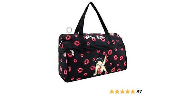 Betty Boop Red Lips Duffle Bag Tote 