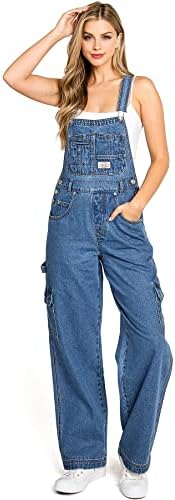 Amazon.com: Lana Roux 90s Retro Revolt Dungaree Cargo Utility