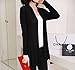 Shawhuaa Womens Knitted Slim Fit Open Front Cardigan Sweater Shawl Black