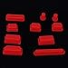 HDE 10pc Anti-Dust Silicone Rubber Port Plugs for MacBook Pro Retina (Red)