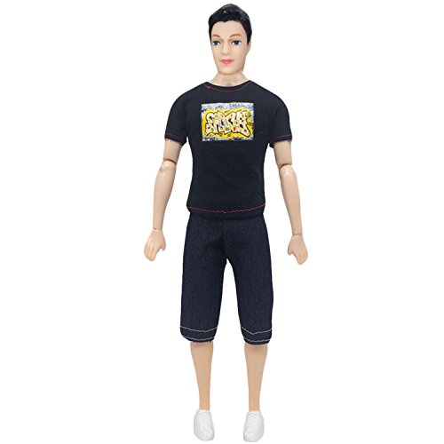 Shoes for Dolls, Shoes for Ken Dolls, Accessories for Ken 3 Pairs Doll Shoes White Sneakers Black Formal Shoes Boots Accessories for Men Ken Toys Children Birthday Xmas Gift