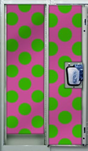 Luv Ur Locker Wallpaper - Bright Pink &amp; Lime Green Polka Dots