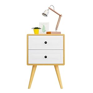 XIAODONG Bedside Table Multifunction Bedroom High Foot Lockers Bedside Storage Cabinet 2 Drawers Side Table 30 * 40 * 58…