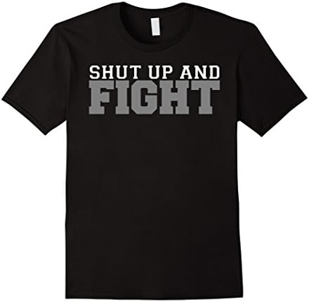 Mens Shut Up and Fight mma t-shirt XL Black
