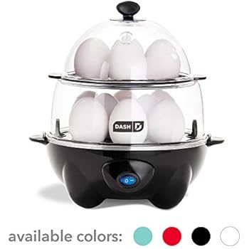 Dash DEC012BK Deluxe Rapid Egg Cooker Electric for for Hard Boiled, Poached, Scrambled, Omelets, Steamed Vegetables, Seafood, Dumplings & More 12 Capacity, with Auto Shut Off Feature Black