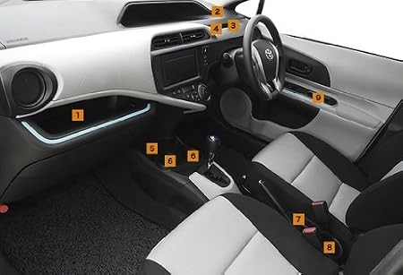 Amazon G コーポレーション Aqua 10系 専用 ピタポンすべらないマット 車両型式 Nhp10 年式 11 12 対応グレード 全グレード フロアマット 車 バイク