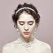 Pixnor Wedding Party Bridal Bridesmaid Flower Girl Double Faux Pearl Crown Headband Tiara