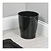 iDesign Small Round Bathroom Trash Can - Ideal for Bathroom or Office, Black, Made in USA